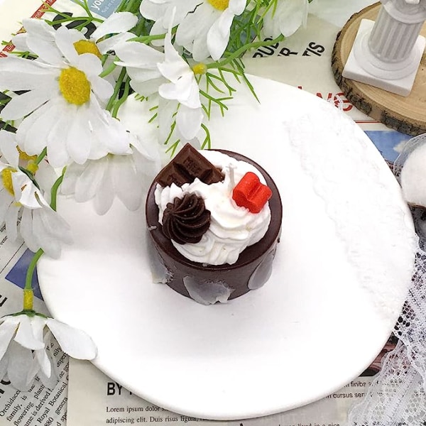 Mini Sjokolade Kvinnelig Bursdagskake Lys Morsomme Duftlys Hjemmedekorasjon, Candle Lover Gaver (Cake Candles)