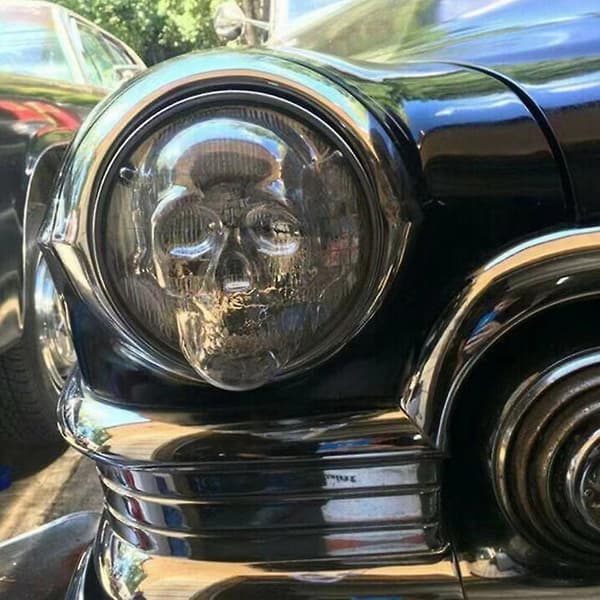 Skull Headlight Cover High Beam Light Cover Biltilbehør L 2PCS