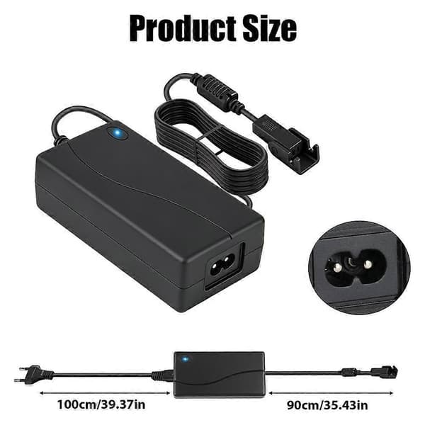 29V 2A strømforsyning for elektrisk TV-stol, hvilestol, universell transformatoradapter 50-60Hz EU-plugg Black
