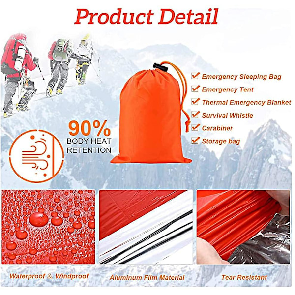 Survival Makuupussi, Camping Survival Bag, Outdoor Survival Makuupussi