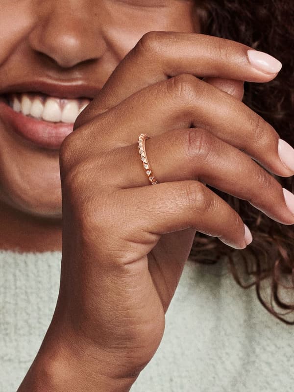 [RM]Pandora - P ME Pyramid Ring - 14k rose gold plating Circumference: 56mm