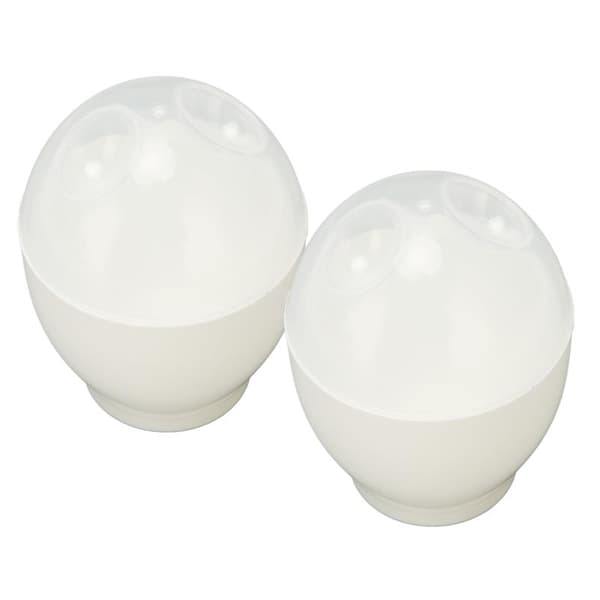 2st Microwave Egg Cooker Poacher ABS Portable Mini Quick Egg Cooking Cup for Kitchen Breakfast