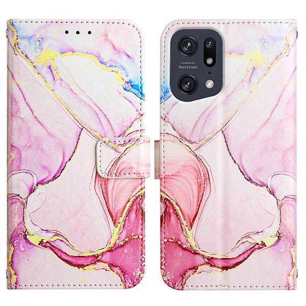 Case till Oppo Find X5 Pro Cover Wallet Marble Magnetic Case C2