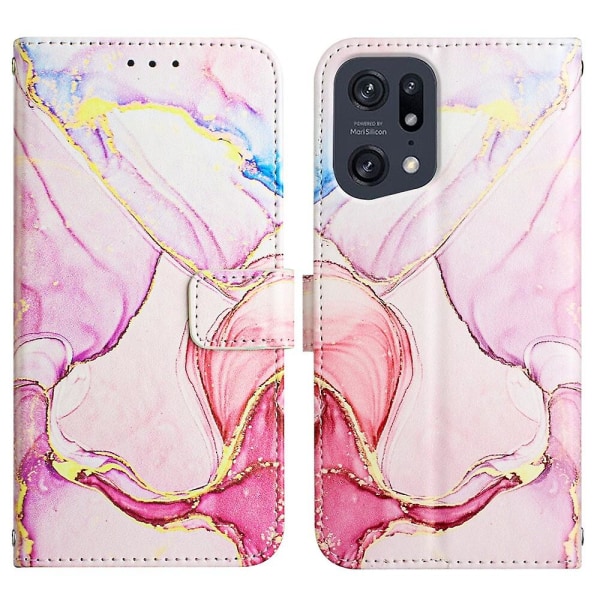 Taske til Oppo Find X5 Pro Cover Wallet Marmor Magnetic Læder Taske C2