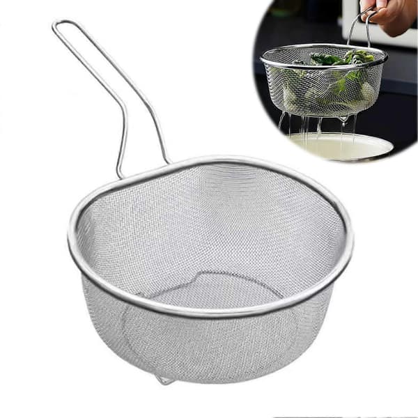 Si i rustfrit stål – langt håndtag – til nudler 18cm