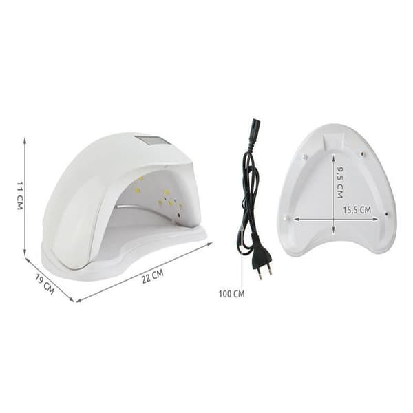 UV-lampe for Gellack - Bevegelsessensor - 48 W hvit white 407
