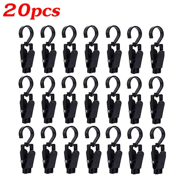 10/20 kpl Pyöriviä pyykkinappuja Kiinnikkeet Riippuvat Pyykkitapit Koukut Pyykki Pyörittävä Hattu Pyykkineulakiinnikkeet kotisäilytysripustimiin 20pcs Black