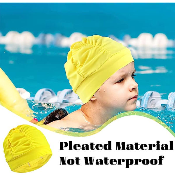 Uimahattu naisille Uimalaki cap hiuksille Suuri nylon cap laskostettu korkea elastinen cap paksuille kiharaisille pitkille lyhyille hiuksille