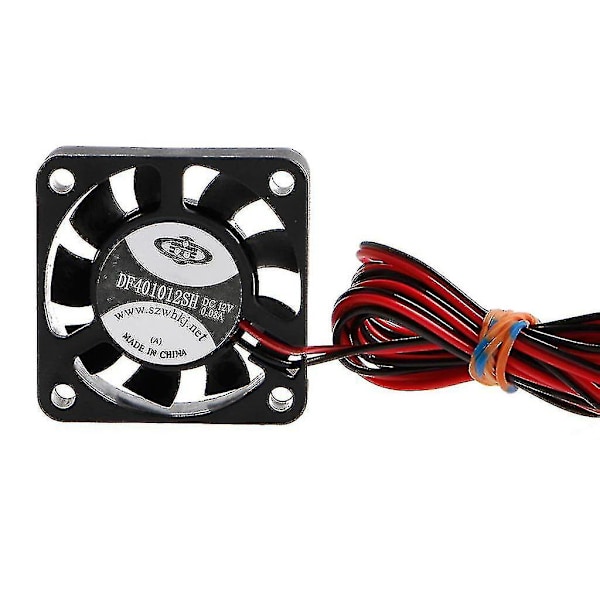 12v Dc køleblæser 40x40x10mm 2-leder model 4010s til 3d-printer Cpu Gpu-ekstruder