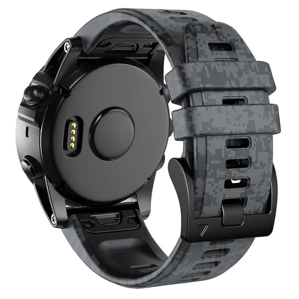 Til Garmin Fenix 7X Camouflage Silikone Urrem Digital