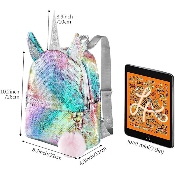 Tjejer Paljetter Ryggsäck, Unicorn Ryggsäck Tjej Paljetter Skolväska För Tjejer,mode Och Slitstark Reseryggsäck För Barn,Flickor Style1