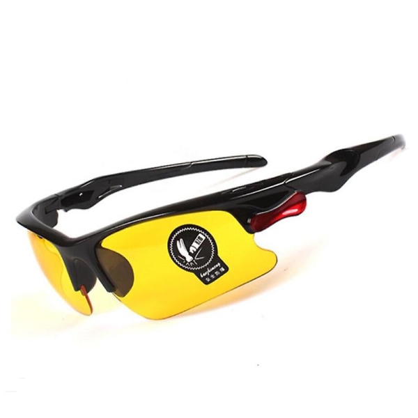 Bil Night Vision Driving Briller Solbriller Sikkerhet Natt Driving Briller Unisex Hd Solbriller UV-beskyttelse Eyewear - Driver Goggles Yellow 02