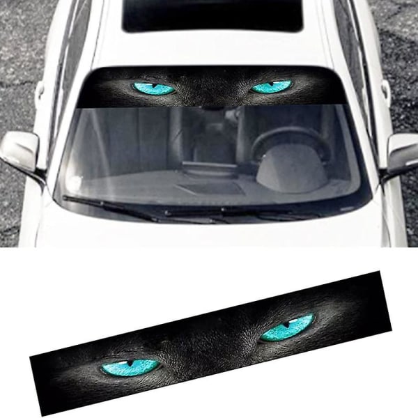 Auton suojakalvo Tarra Auto Etu Taka Tuulilasi Vedenpitävä Tarra 3D Stereo Auto Auto Koristetarrat One Piece| | Blue Eye Leopard