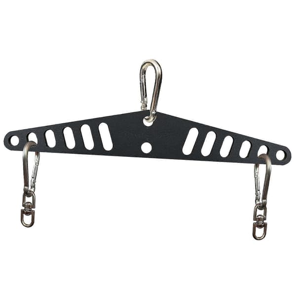 LAT Pull Down T Bar Spreader Bar Pulldown Maskinhåndtak Dobbel til Enkel D Håndtak Kabelroing Tilbehør for Hjemmetilbehør 38cm Svart