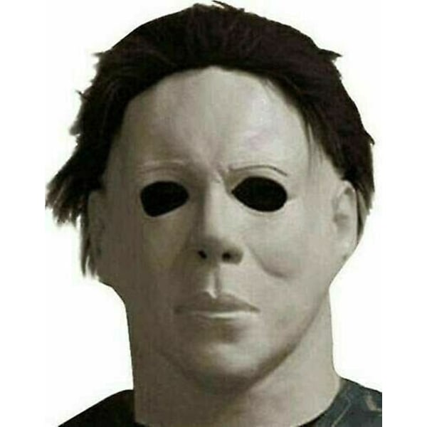 Michael Myers Maske Cosplay Halloween Latex Full Head Voksenstørrelse Fancy Dress Prop A