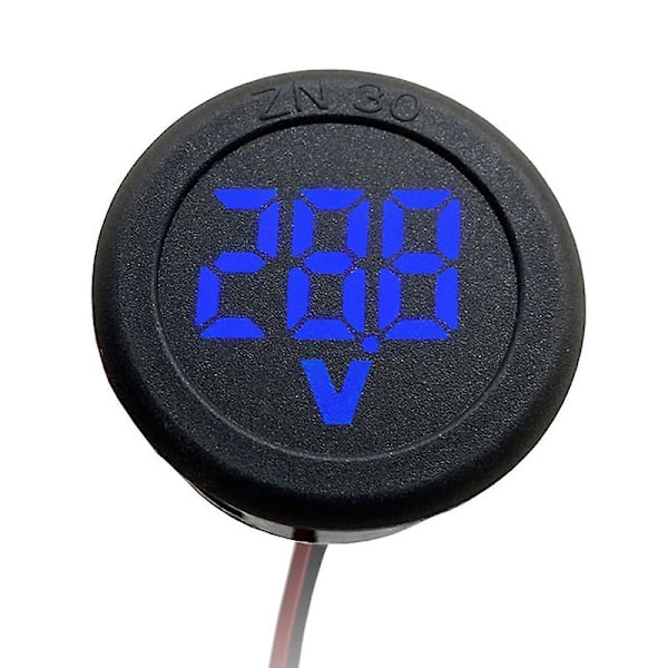 DC 5 100v Led Digital Display Rund To-leder Voltmeter Bil DC Digital Spenning Strøm Meter Volt Detektor Tester Monitor 3 Farge| | 1