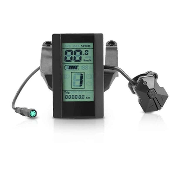 Elcykler 800S LCD navigationsmåler til centralmotor BBS01 BBS02 CAN protokolmåler Bluetooth Svart