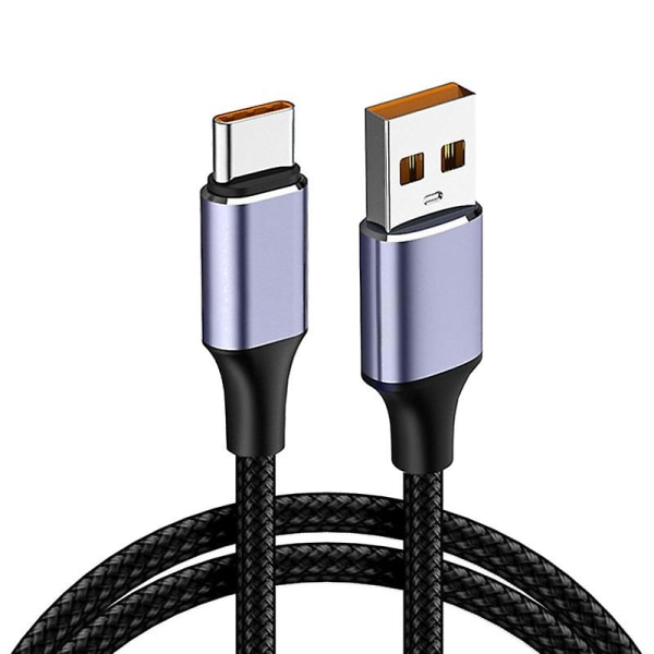 Datakaapeli Universal suurvirtapunottu lanka käämitystä estävä Kulumisenkestävä pikalataus 6a 100w USB Type-c Matkapuhelin Usb-c laturikaapeli Matkapuhelin