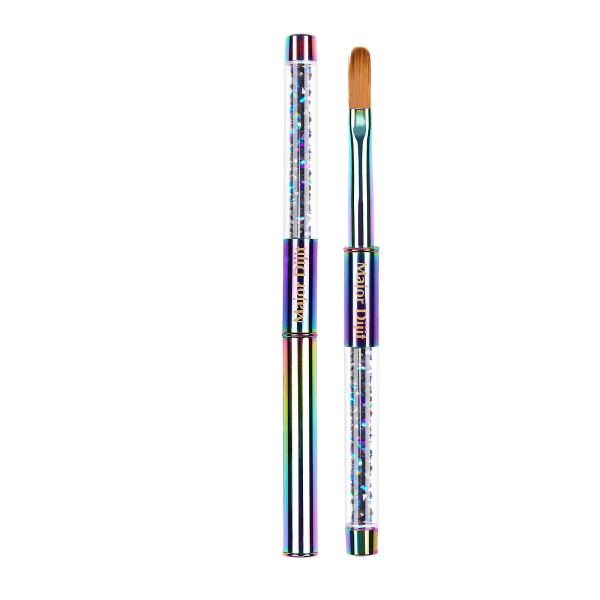 Nail Art Pen 6# Fargebelagt neglepenn Rund Gradual Change Point Drilling Wax Brush