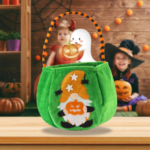Tai herkut Kangaskassit Karkkilaukku Juhla Lapsille Kurpitsa Sarjakuva Ämpäri Kannettava Lahjakori Halloween Saalista Orange