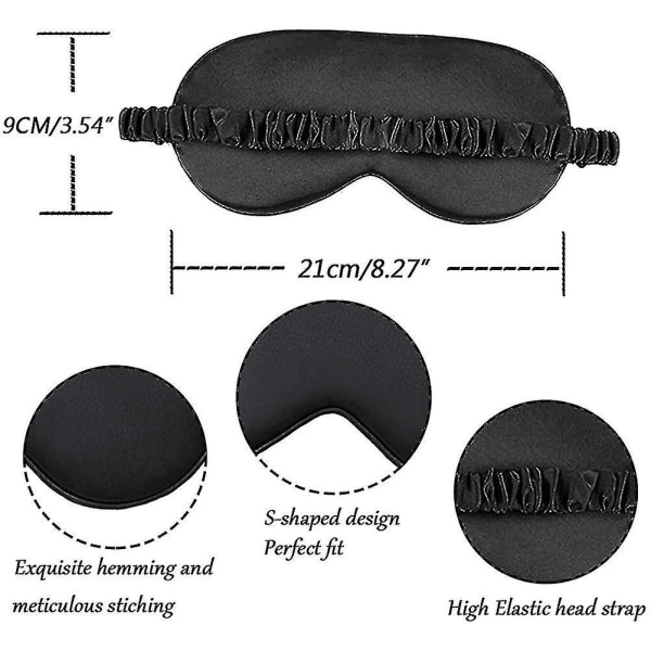 Sleeping Silk Eye Mask 100% luonnollinen silkkikangas täynnä pehmeää ja sileää