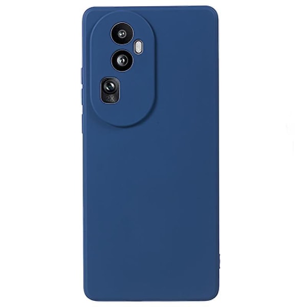 För Oppo Reno10 5G Gummerat TPU- phone case Candy Color Fiberfoder Anti- cover Sapphire