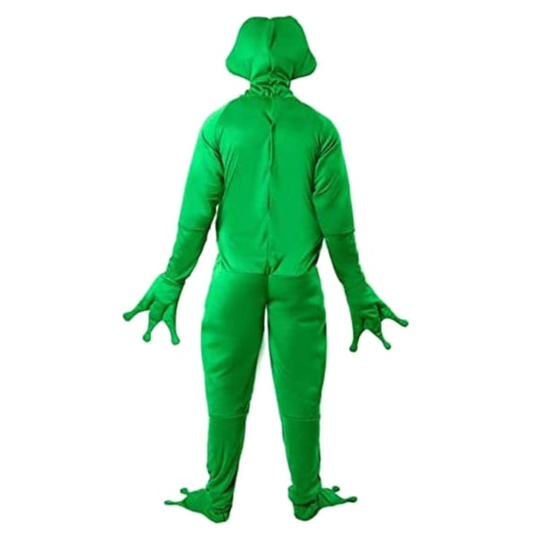 Menn Halloween froskekostyme, Jumpsuit med åpent ansikt Froskekostyme for kvinner Funny Clothings_a M