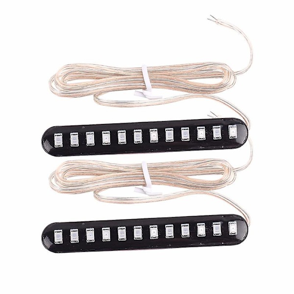 2stk bil motorcykel rindende vand baglygter bremselys 12 led blinklys Strip 3528smd nummerplade