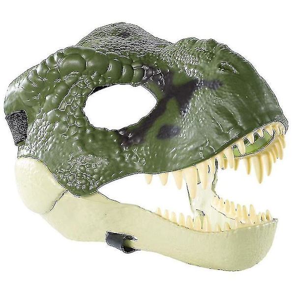 Horror Dinosaur Masque Foldbare Dyr Latex Masque Halloween Cosplay kostume rekvisitter til fest Green