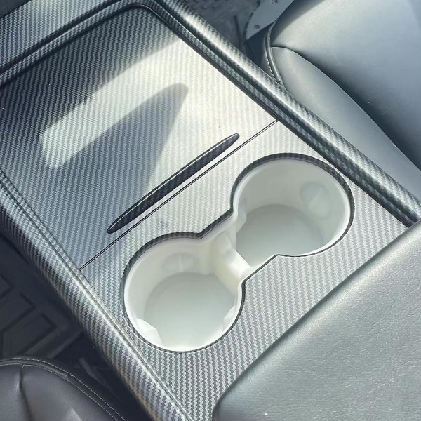 Tpe myk koppholder for Tesla Model 3 vannkoppbase for Tesla Model Y Drikkestativ Silikonkoppdeksel 2018-2022 - Drikkeholdere Gray