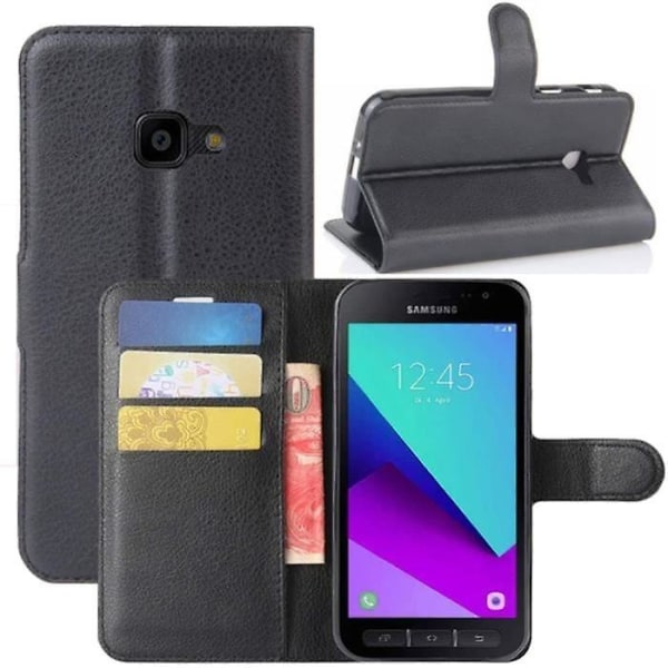 Phone case kompatibelt för Samsung Galaxy Xcover 4 / 4S, PU läder flipfodral case Stötsäker cover