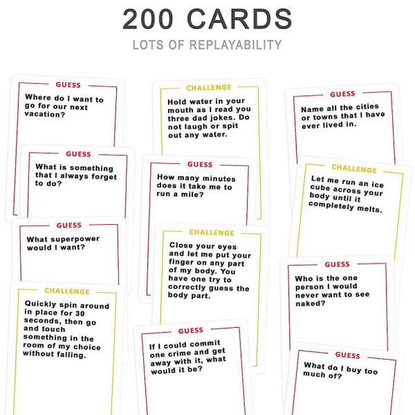Det ultimata spelet för par - bra samtal och roliga utmaningar Partykortspelspresenter