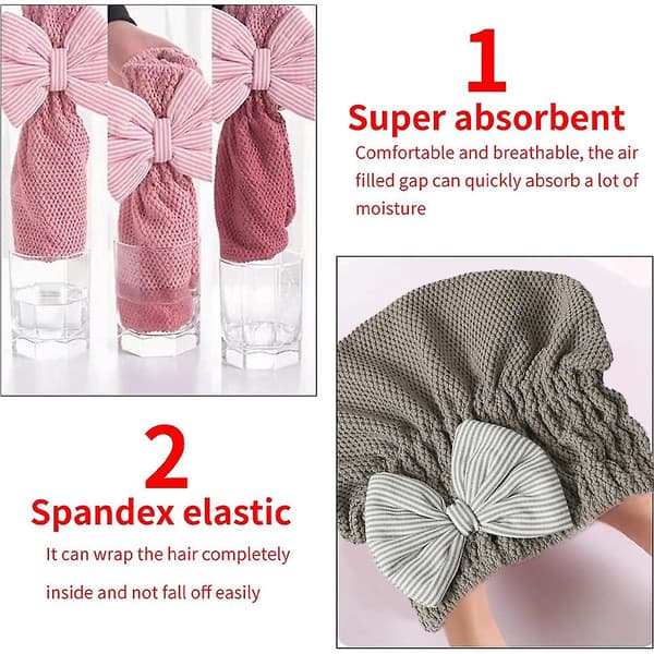 Mikrofiber Hår Tørre Hat Til Hår Hurtig Tørring Blød Hår Turban