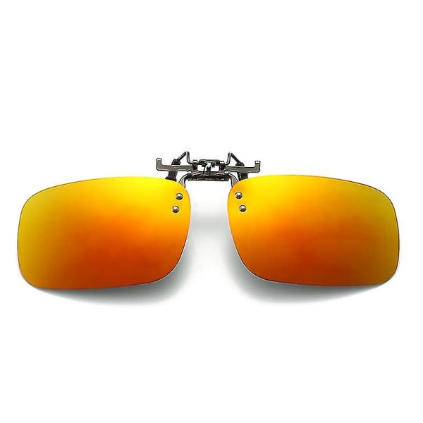 Uv400 Ultralätt polariserad Clip On Solglasögon Män Kvinnor Unisex Photochromic Bilförarglasögon Orange