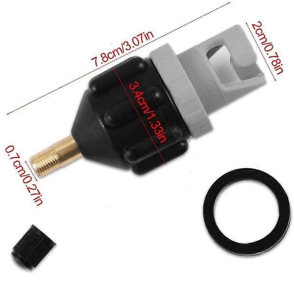 Ventiladapter Kompressoradapter Pneumatisk SUP-bræt til Schrader oppustelig båd kajaktilbehør, SEMAket
