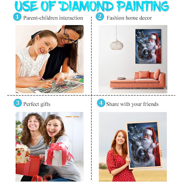 (30x40cm) Diamantmålning för jul - Diamantkonstsatser