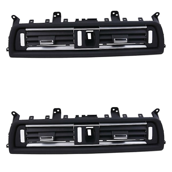 2x Centralkonsol Aircondition Ventilationsgrill Udgangspaneldæksel til 5 Series F10 F11 F18 6422920