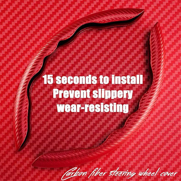 2st Universal Carbon Fiber Car Rat Booster Cover Non Slip Rat Cover Auto Inredning Tillbehör| | Red