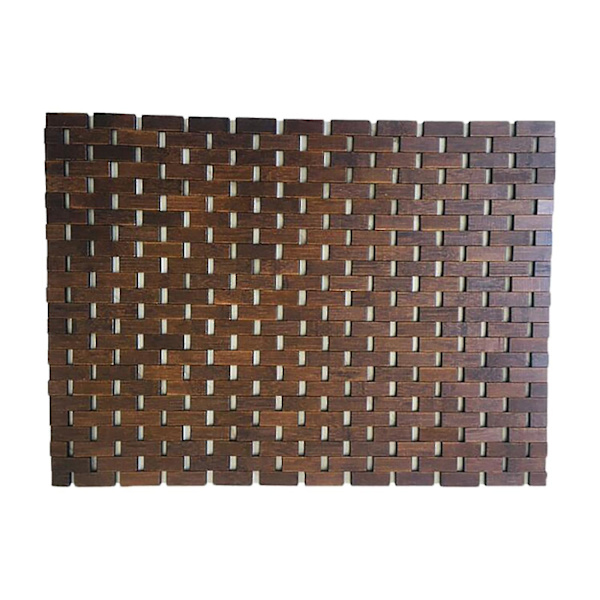 Bademåtte Anti For Slip Bademåtte Gulvmåtte Bambus Træ Brusebad Spa Hjem Gulv Brown