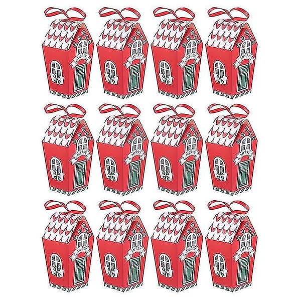 20 st hållbara pappersfest julgodislåda presentförpackning julklappslåda godislåda
