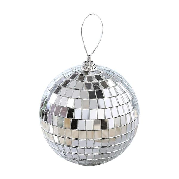 6/12 stk Mini Diskokule Festdekorasjoner Sølv Mini Plastpynt Små Diskokuler Sølv Silver 4CM