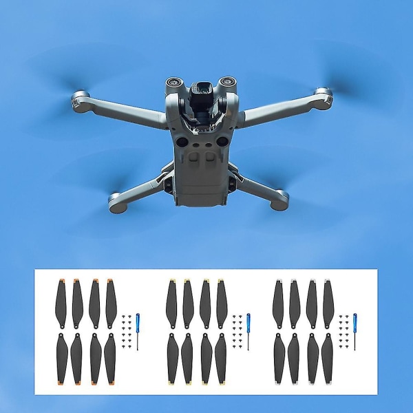 2 par erstatningspropel til Mini 3 Pro Drone Letvægts rekvisitter Bladvingeventilatorer tilbehør Spar