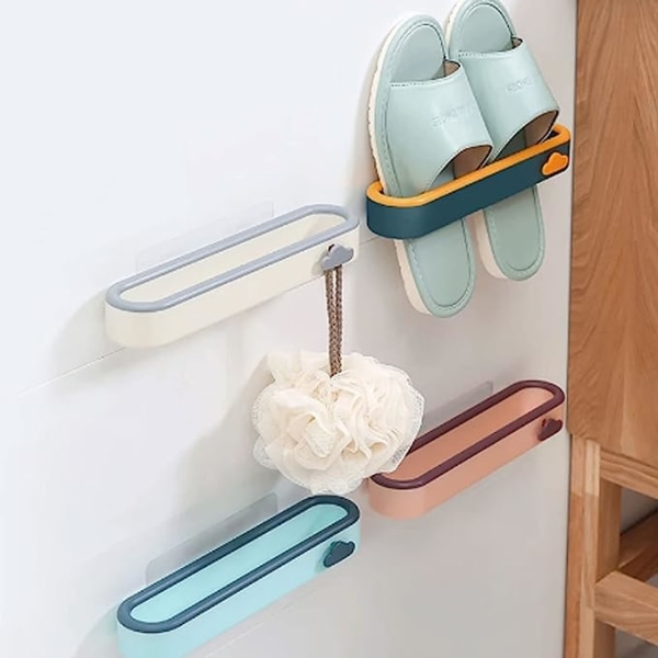Pyyhehylly Tossupidike Organizer Punch Ilmainen Kansi Seinään kiinnitettävä kenkähylly keittiöön Kylpyhuoneen hylly kodinkoneeseen (väri: C)
