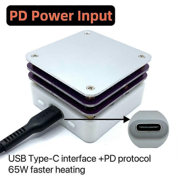 65W PD Protokol Varmplade Forvarmer (OLED Display)