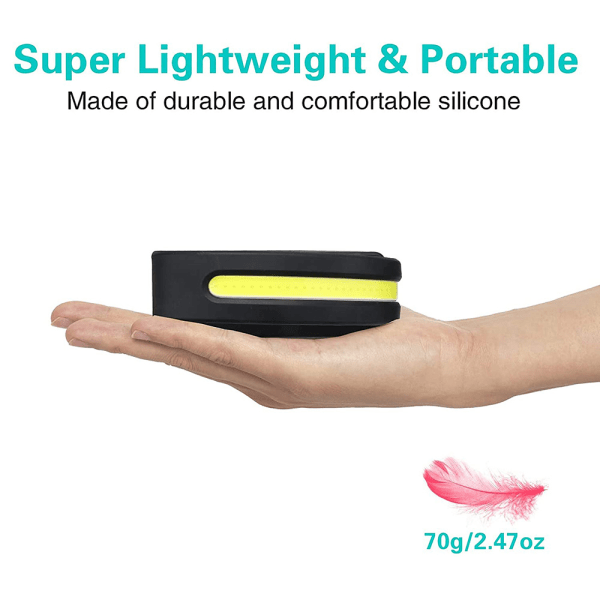Forlygte LED Genopladelig USB Jogging Forlygte, Forlygte LED