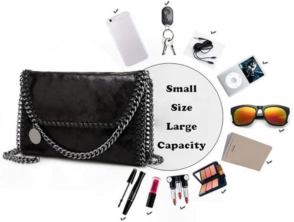 Dame Håndtasker, Elegante Skuldertasker, Messenger Tasker Black (black chain)