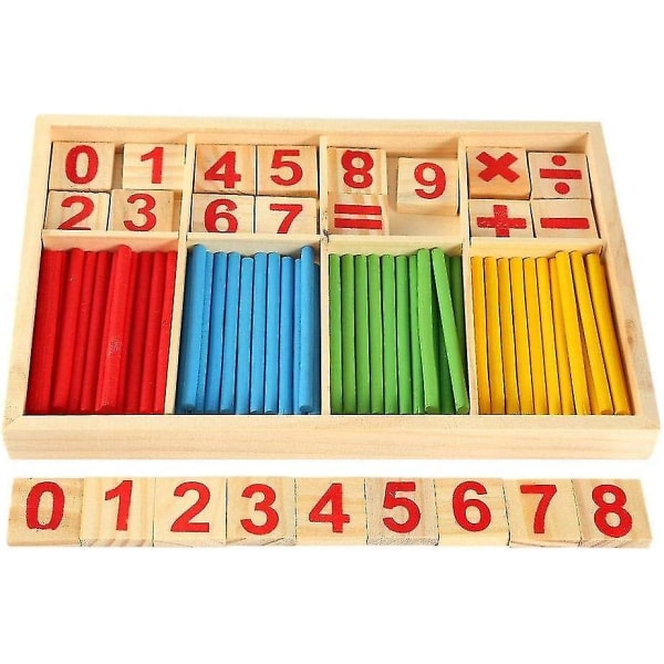 Lasten puiset numerotikkulelut Esikoululaskelma matemaattiset opetuslelut