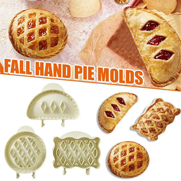 Klassiske Mini Hand Pai Forms Diy Mold Kjøkkenverktøy Round Half Round Rectangle 3Pcs