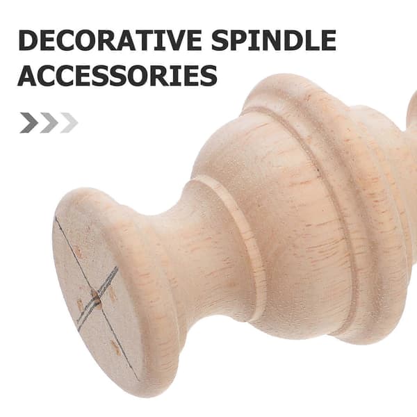 Dekorative gardinstangtopper i tre for DIY-håndverk