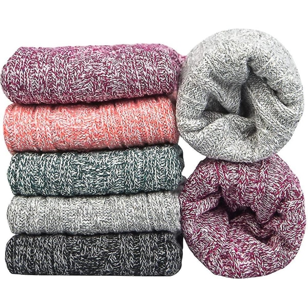 5paria Naisten Merinovillasukat Talvisukat Thermal Business Chunky Knitting Sukat Ladille